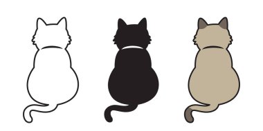 Kedi vektör yavru kedi neko doodle Icon illüstrasyon karikatür karakter
