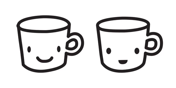 Φλιτζάνι Καφέ Τσάι Διάνυσμα Εικονίδιο Χυμό Doodle Εικονογράφηση — Διανυσματικό Αρχείο
