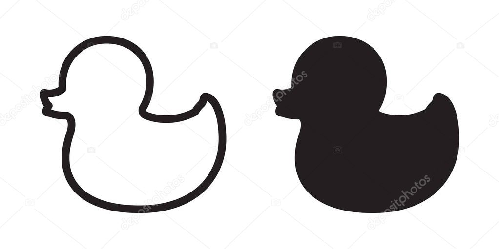 Duck vector Rubber Duck logo icon illustration