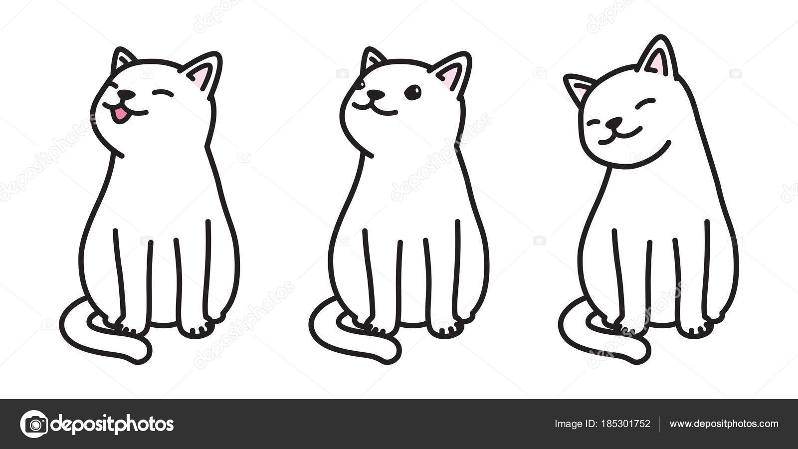 Download Cat Vector Calico Kitten Character Illustration Icon Cartoon Doodle — Stock Vector © CNuisin ...