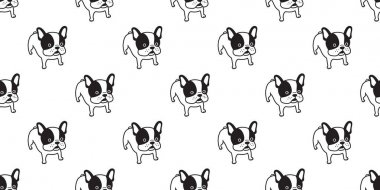 Fransız buldozer Seamless Modeli köpek vektör duvar kağıdı arka plan izole