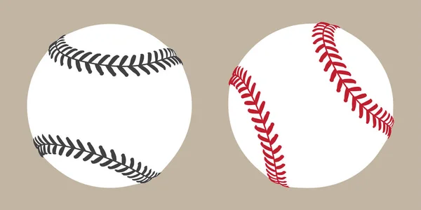 Baseball Wektor Piłkę Ikona Miękkie Piłki Tenisowe Ilustracji Znaków — Wektor stockowy