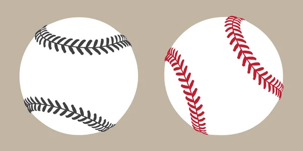 Béisbol Vector Bola Icono Pelota Suave Tenis Ilustración Carácter — Archivo Imágenes Vectoriales