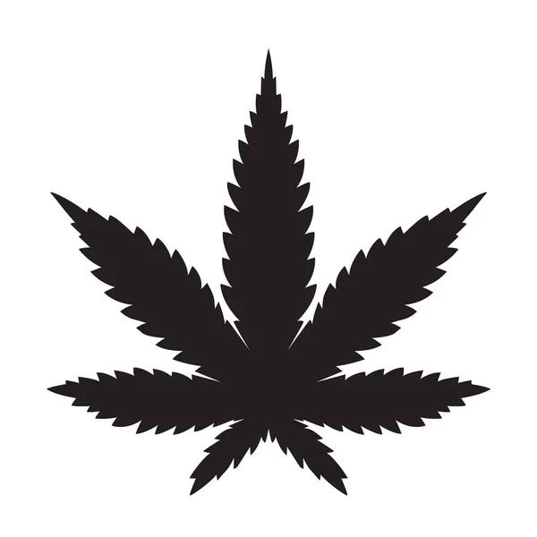 Marihuana Marihuana Hoja Vector Icono Logotipo Ilustración — Vector de stock
