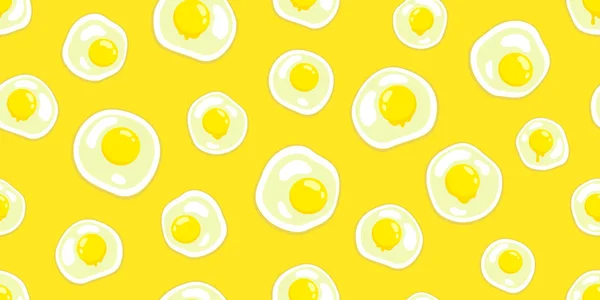 Huevo Cocido Patrón Inconsútil Vector Alimento Huevo Aislado Fondo Pantalla — Archivo Imágenes Vectoriales