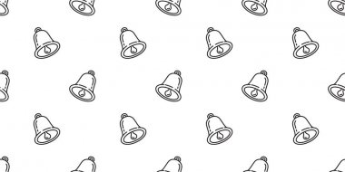 Çan Dikişsiz desen vektör zil simgesini izole duvar kağıdı arka plan