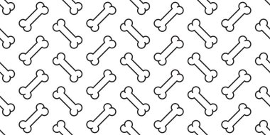 Köpek kemik sorunsuz tasarlamak vektör duvar kağıdı arka plan beyaz izole