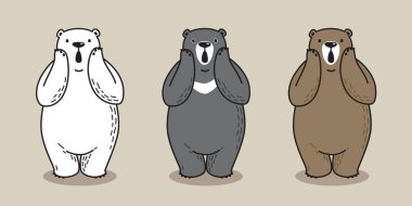 ayı kutup ayısı illüstrasyon karakter karikatür doodle vektör