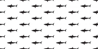 köpekbalığı vektör Dikişsiz desen balık izole okyanus deniz duvar kağıdı arka plan