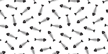 Balık kemik seamless modeli Köpekbalığı yüzgeci izole arka plan duvar kağıdı