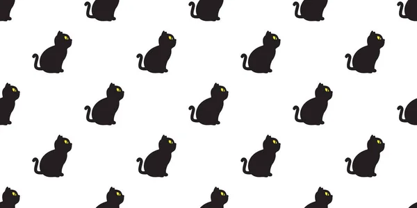 Кошка Бесшовный Узор Котенка Векторный Значок Изолированные Обои Фон Красный — стоковый вектор