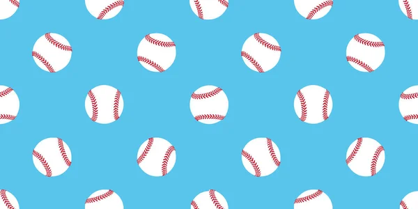 Baseball Sömlösa Mönster Softball Vektor Isolerade Illustration Tapet Bakgrund Ikonen — Stock vektor