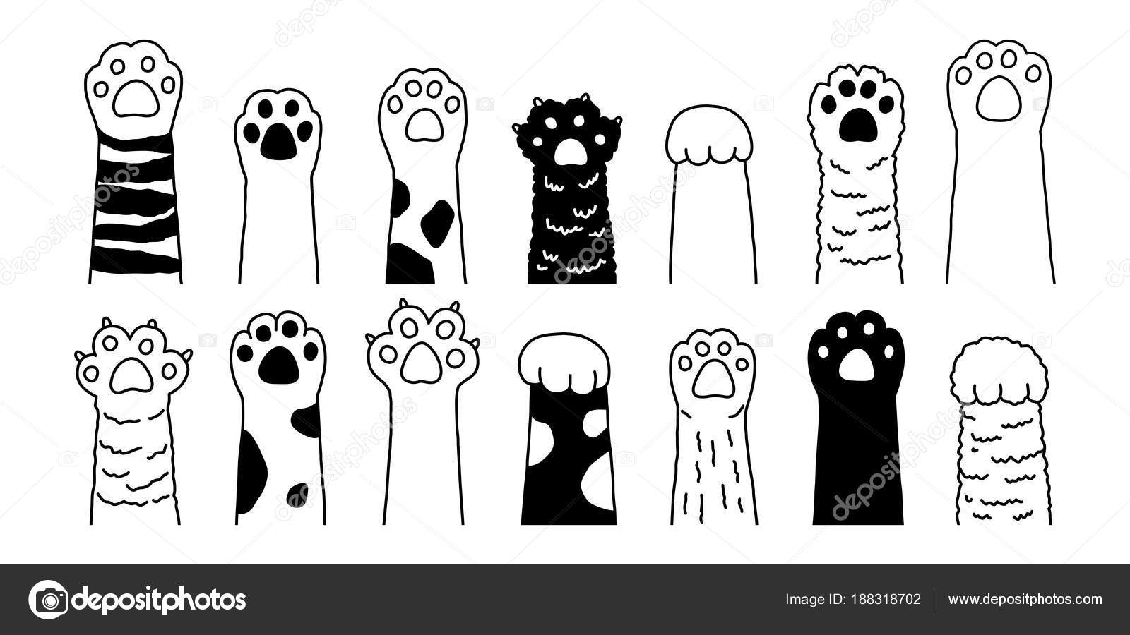 Cat Paw Dog Paw Cat Breed Vector Doodle Illustration Stock Vector Image by ©CNuisin