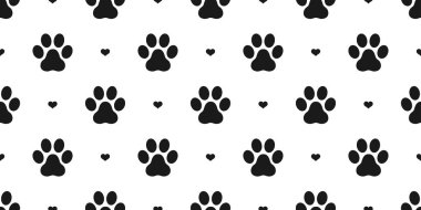 Köpek pençe pençe kedi köpek yavrusu yavru kedi kalp vektör Dikişsiz desen duvar kağıdı arka plan izole