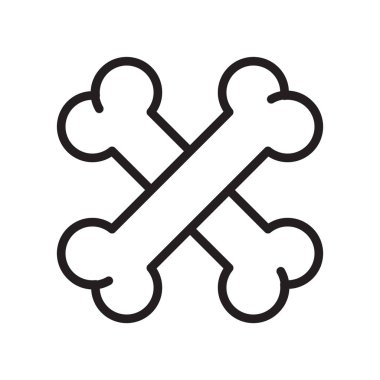 kemik köpek kemik vektör simge logo illüstrasyon karalama çizgi film çapraz