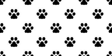 Kedi pençe vektör köpek pençe sorunsuz ayak baskı izole beyaz duvar kağıdı arka plan