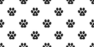 Köpek pençe Dikişsiz desen kalp vektör Sevgililer kedi yavru kedi simgesi ayak baskı duvar kağıdı arka plan illüstrasyon izole