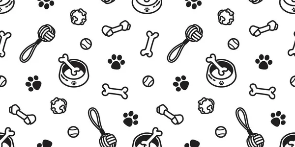 köpek Dikişsiz desen vektör oyuncak köpek yavrusu köpek pençe duvar kağıdı arka plan izole doodle çizgi film