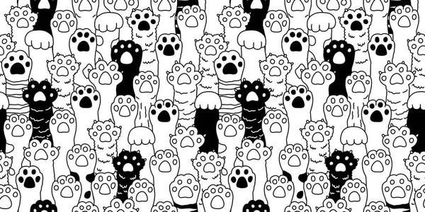 Kedi pençe seamless modeli kedi doğurmak izole kedi yavrusu pençe köpek pençe el vektör duvar kağıdı arka plan doodle çizim