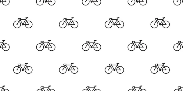 Bicycle Seamless Pattern Vector Cycling Isolated Wallpaper Background Vintage — Stock Vector