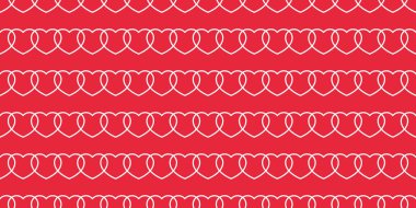 kalp dikişsiz sevgililer günü kartı vektör karikatür eşarbı yalıtılmış fayans arkaplan duvar kağıdı çizgisi çizim çizimi tasarımı