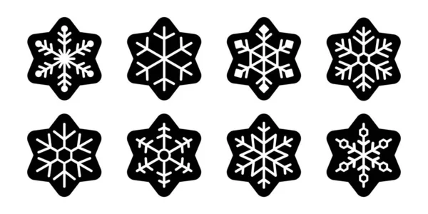 Snowflake Vector Christmas Icon Logo Snow Santa Claus Xmas Cartoon — Stock Vector