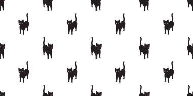 kedi desensiz kedi yavrusu taşıyıcı Cadılar Bayramı eşarbı tecrit edilmiş arka plan fayans duvar kağıdı karikatür çizim tasarımı