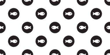 balık desensiz vektör polka benekli yunus balığı ton balığı balinası izole edilmiş karton kaplama arka plan Duvar kağıdı çizimi siyah tasarım