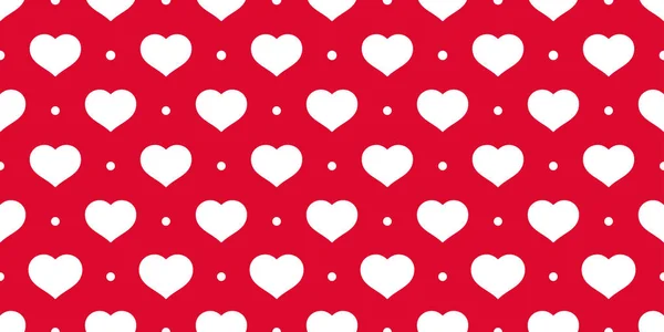 Kalp Desensiz Sevgililer Günü Vektörü Polka Nokta Çizgi Film Eşarbı — Stok Vektör