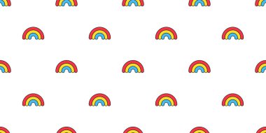 Gökkuşağı desensiz yağış gökyüzü taşıyıcı eşarp izole çizgi film arka plan karo duvar kağıdı çizim tasarımı tekrarla