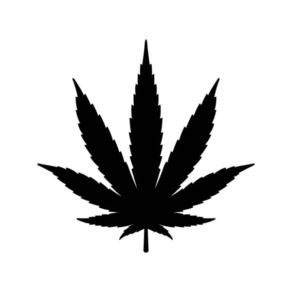 Vector Malezas Icono Marihuana Logotipo Hoja Cannabis Símbolo Dibujo Animado — Vector de stock