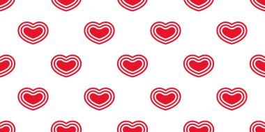 kalp desensiz sevgililer günü karikatür eşarbı izole edilmiş fayans arkaplan Duvar kağıdı çizim tasarımı tekrarla