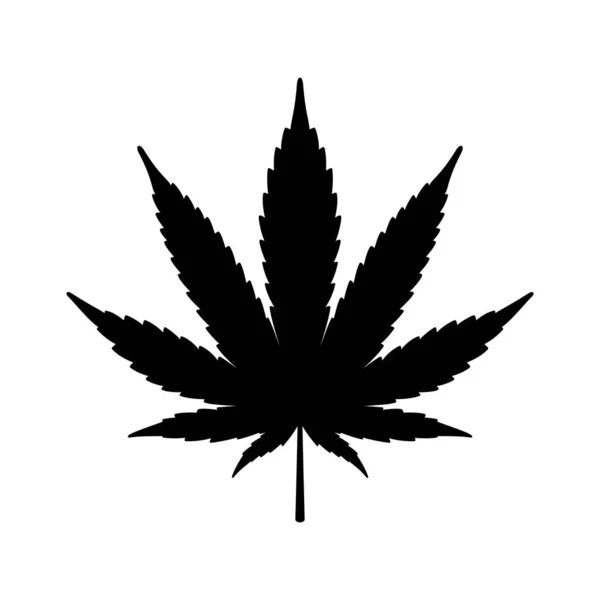 Vector Malezas Icono Marihuana Logotipo Hoja Cannabis Símbolo Ilustración Diseño — Vector de stock