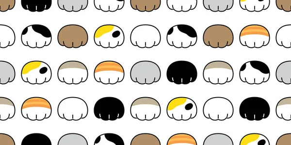 cat paw seamless pattern dog footprint kitten vector puppy breed scarf isolated repeat background tile wallpaper cartoon doodle illustration design