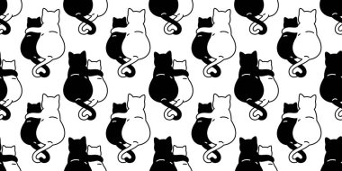 kedisiz sevgililer günü kalp kedi yavrusu kucaklama vektör eşarbı izole arka plan fayans duvar kağıdı karikatür çizim tasarımı