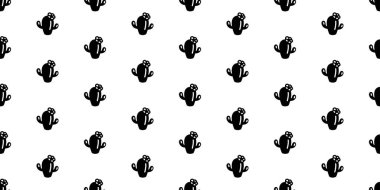 Kaktüs desensiz Desert Botanica çiçek bahçesi eşarbı izole edilmiş Duvar kağıdı karo karikatür tasarımı