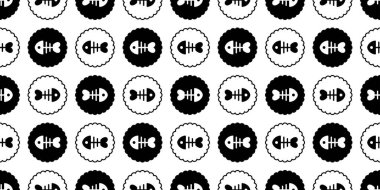 balık kemiği desensiz vektör polka nokta somon yunusu ton balığı balinası eşarbı karton kaplama arka plan tekrar duvar kağıdı çizimi siyah beyaz tasarım