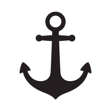 Çapa vektör simgesi logo tekne sembolü korsan dümen denizcilik basit çizim grafik karalama tasarımı