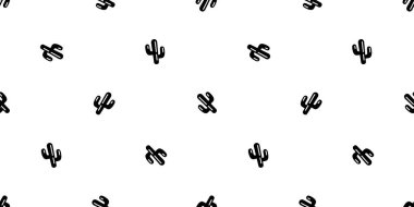 Kaktüssüz desenli çöl vektörü botanik çiçeği bitki bahçesi eşarbı tecrit edilmiş tekrar duvar kağıdı karikatürü karikatür karikatür çizim tasarımı