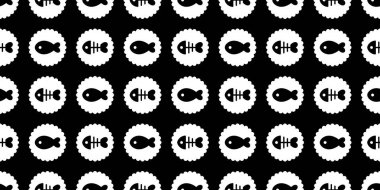 balık desensiz balık kemik vektörü polka nokta somon balığı yunusu ton balığı eşarbı karton kaplama arka plan tekrar duvar kâğıdı çizimi siyah tasarım