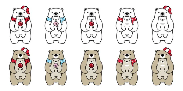 Αρκούδα Διάνυσμα Πολική Αρκούδα Εικονίδιο Μωρό Καραμέλα Καπάκι Αρκουδάκι Σύμβολο — Διανυσματικό Αρχείο