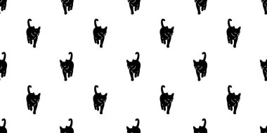 kedisiz desenli kedi yavrusu yürüyen vektör calico hayvan eşarbı izole edilmiş arka plan karikatür karikatür duvar kâğıdı karalama çizimi siyah tasarım