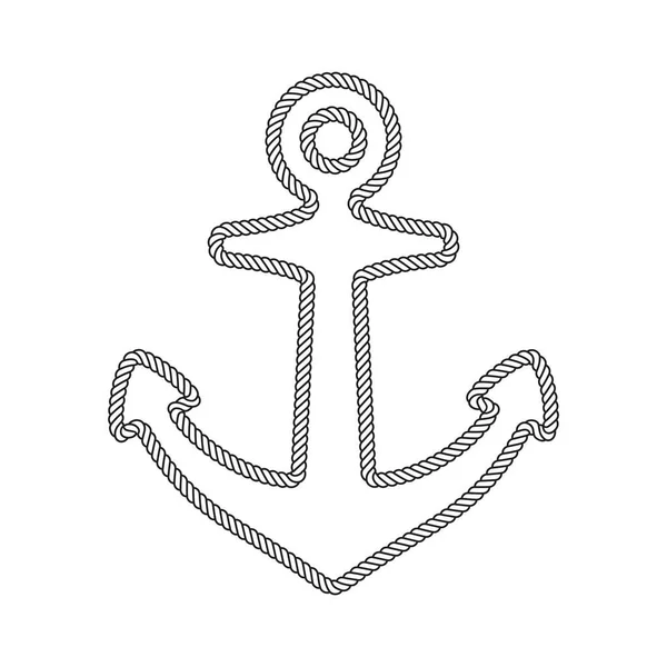 anchor rope vector logo icon helm Nautical maritime boat