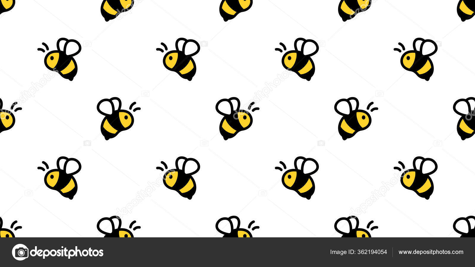 Honey Bee Seamless Pattern Vector Honeycomb Scarf Isolated Cartoon Repeat Stock Vector Image By C Cnuisin