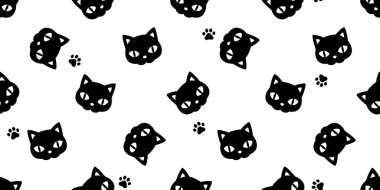 kedisiz desenli kedi yavrusu ayak izi vektör ayak izi hayvan başlı hayvan cinsi cadılar bayramı eşarbı izole arka plan karikatür karikatür duvar kağıdı çizim tasarımı