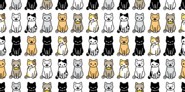 Kedisiz desenli kedi yavrusu, yavru kedi, yavru hayvan, hayvan, eşarp izole. Arka plan karikatür karikatür, duvar kâğıdı, çizim tasarımı.