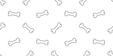 Köpek kemiği kusursuz desenli vektör Fransız buldog yiyeceği Cadılar Bayramı karikatür eşarbı izole tekrar duvar kâğıdı döşeme arkaplan çizimi tekstil beyaz tasarımı