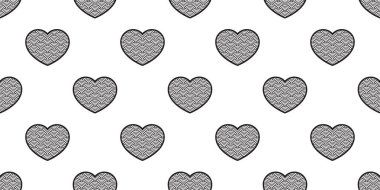 Kalp desensiz sevgililer günü kartı. Japon dalga vektör karo arka plan eşarbı izole edilmiş. Duvar kâğıdı çizim çizimi tasarımı tekrarlanıyor.