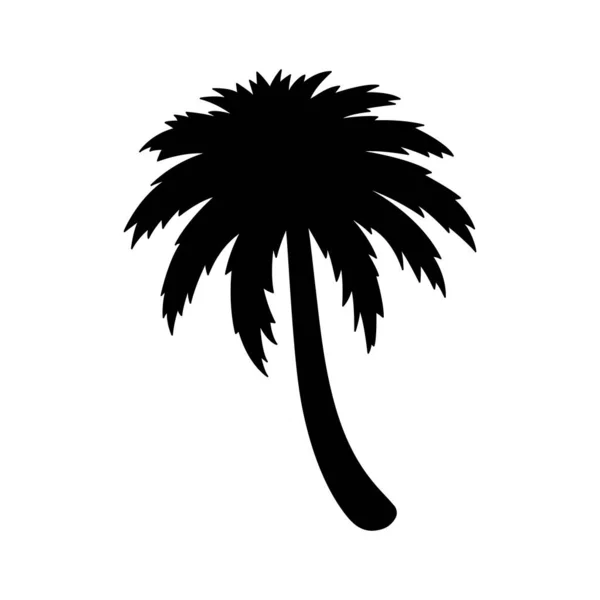 Icono Palmera Cocotero Vector Logotipo Símbolo Signo Tropical Verano Playa — Vector de stock