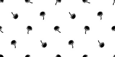Palmiye ağacının pürüzsüz desenli Hindistan cevizi ağacı vektör adası tropikal okyanus plajı yaz eşarbı izole edilmiş fayans arka plan tekrar duvar kağıdı karikatür beyaz çizim tasarımı